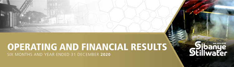 Sibanye-Stillwater | Results for the six months ended 30 June 2020