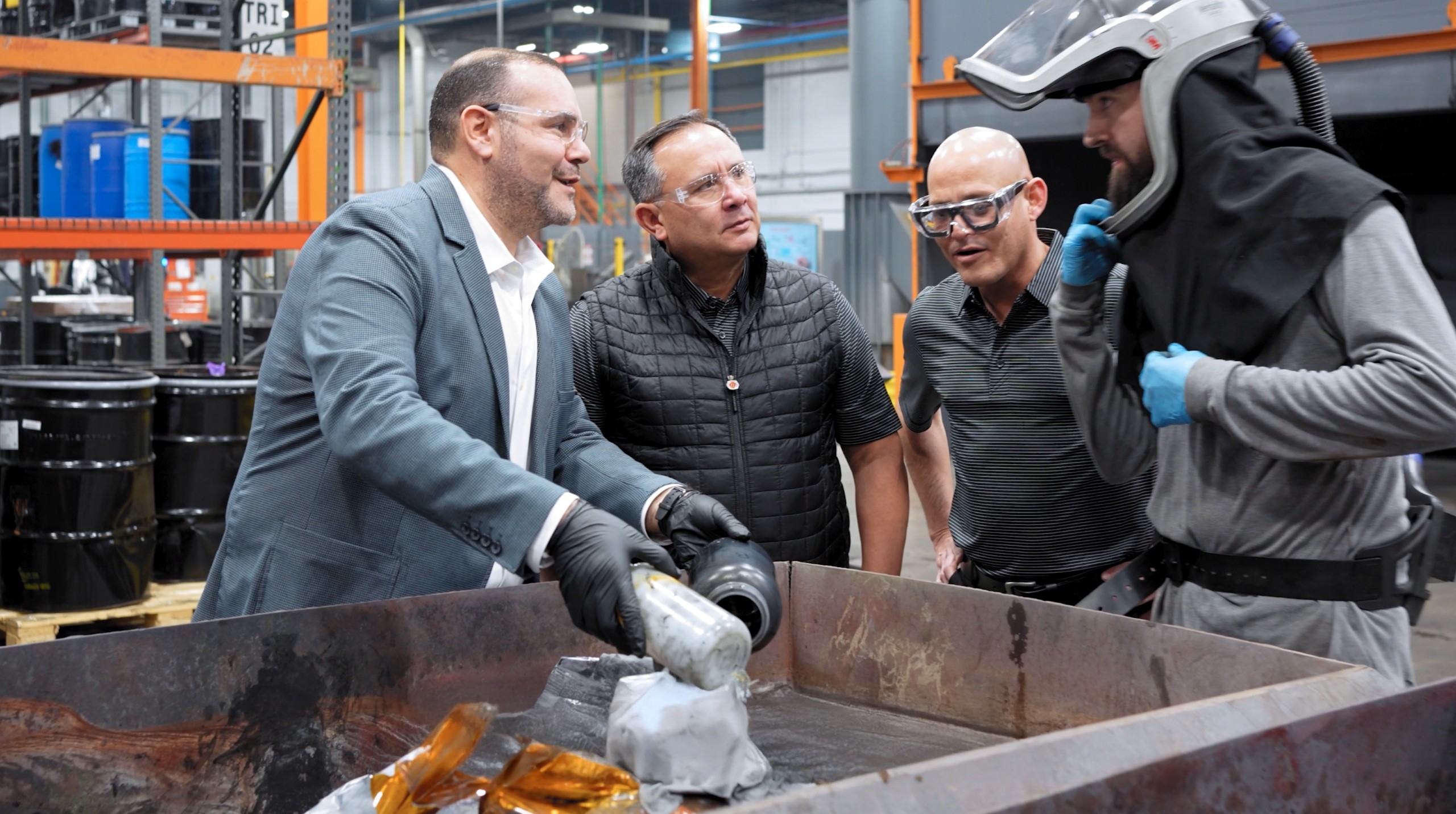 Industrial precious metal recycling process at Sibanye-Stillwater facility