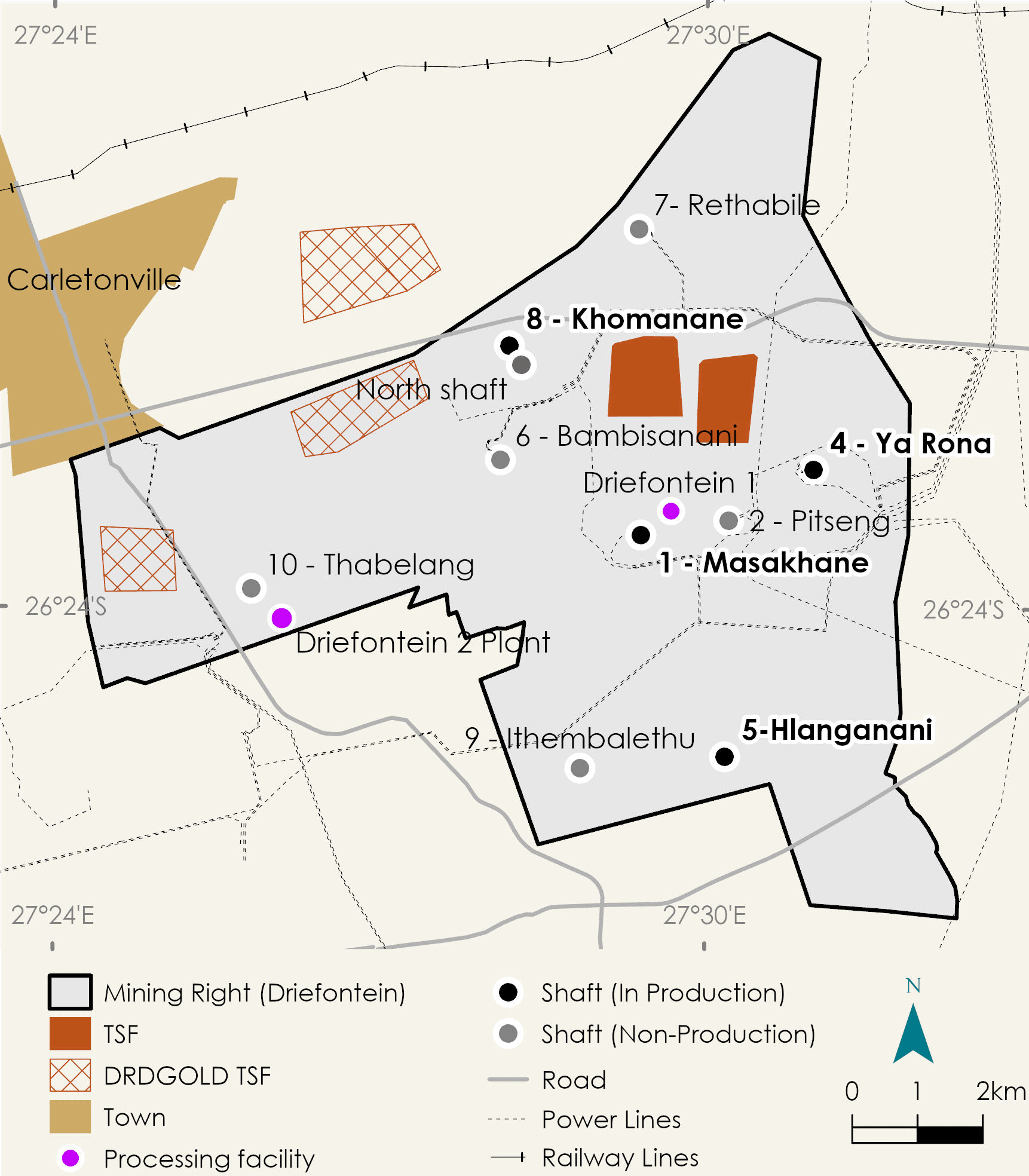 Driefontein location map